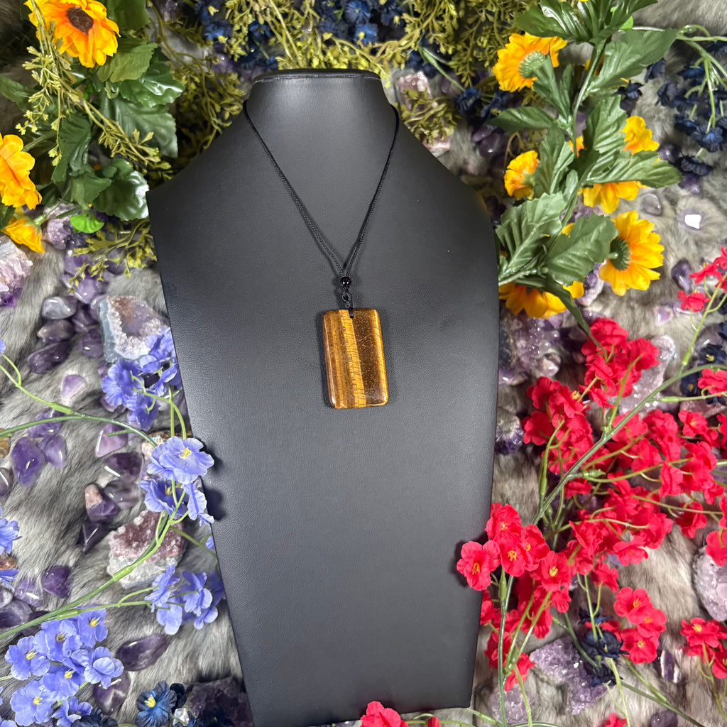 Tiger Eye Sacred Relic Necklace Adjustable Cord