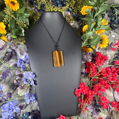 Tiger Eye Sacred Relic Necklace Adjustable Cord