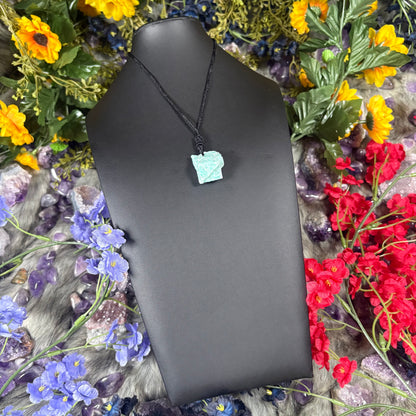 RAW Amazonite Earthstone Adjustable Cord Necklace