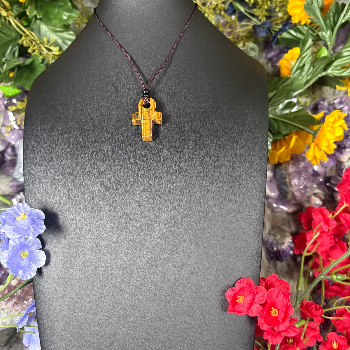 Tiger Eye Ankh Soul Journey Necklace