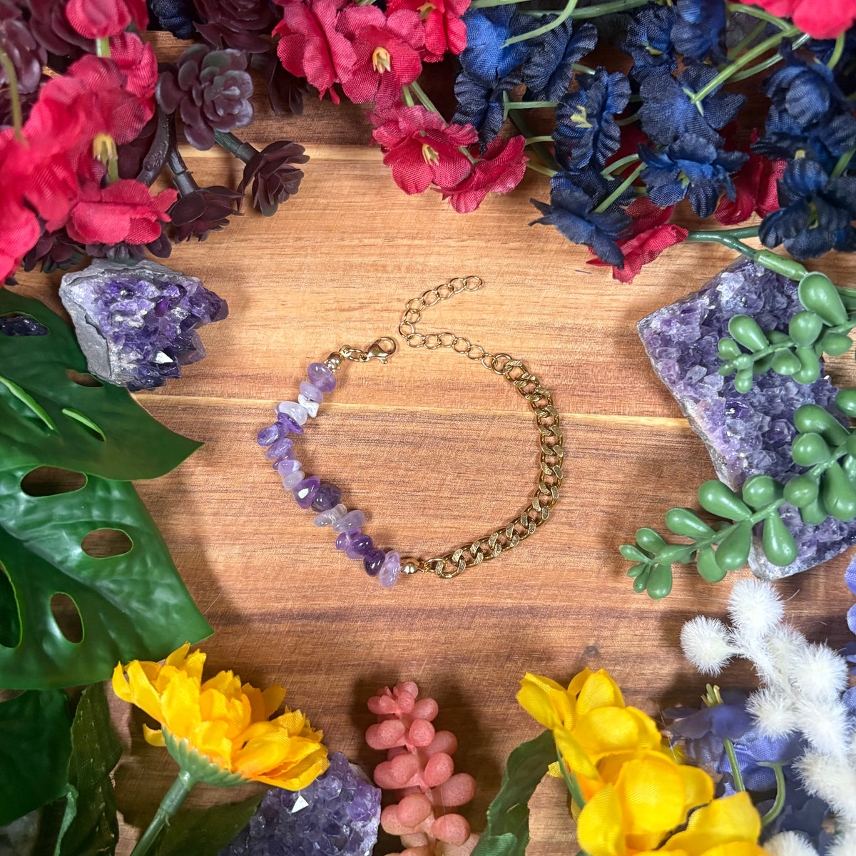Amethyst Golden Aura Luxury Bracelet