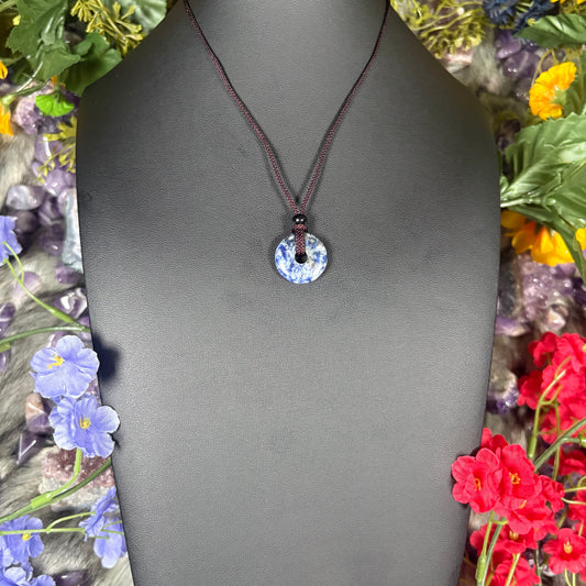 Blue Dot Jasper Eternal Circle Necklace
