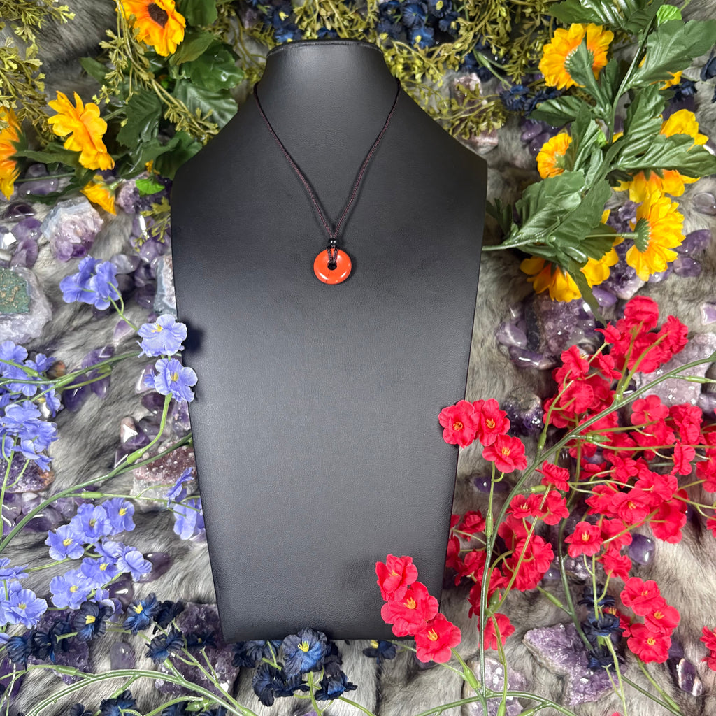 Red Jasper Eternal Circle Necklace