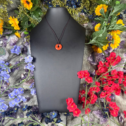 Red Jasper Eternal Circle Necklace