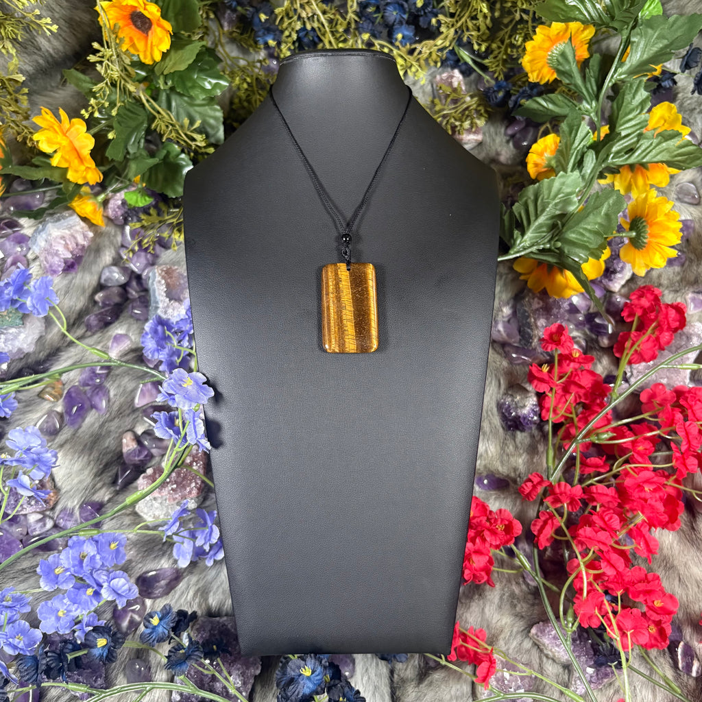 Tiger Eye Sacred Relic Necklace Adjustable Cord