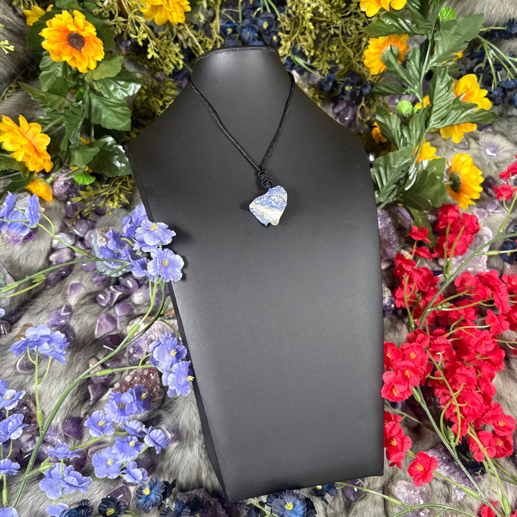 RAW Lapis Lazuli Earthstone Adjustable Cord Necklace
