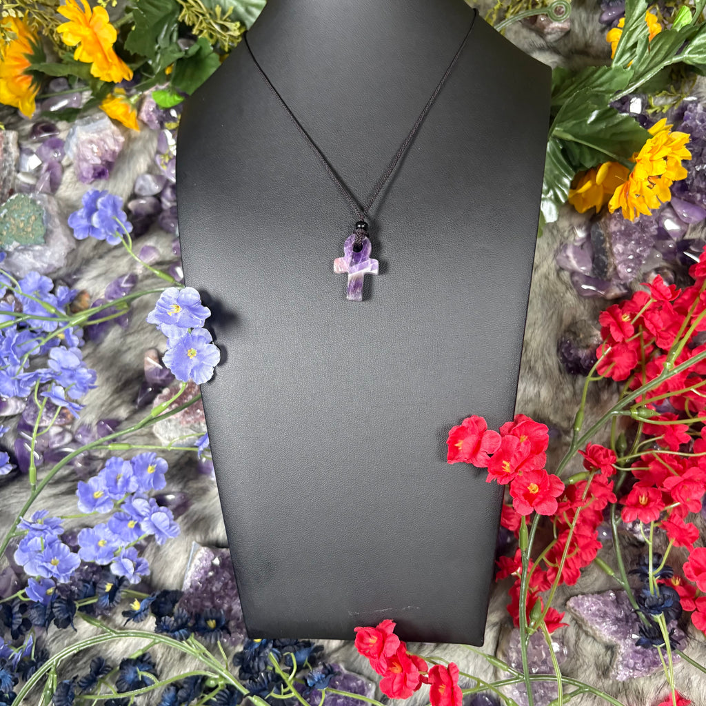 Amethyst Soul Ankh Journey Necklace