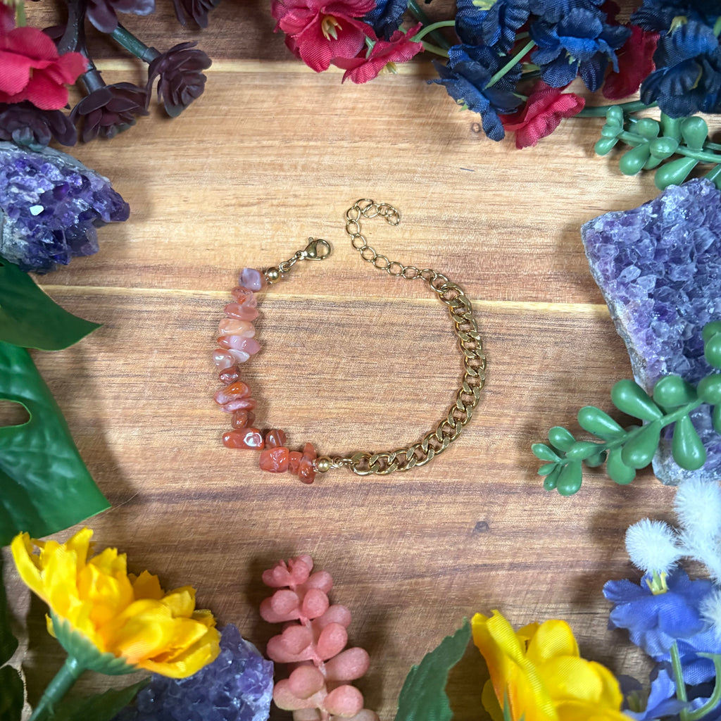 Carnelian Golden Aura Luxury Bracelet