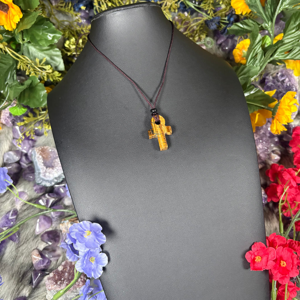 Tiger Eye Ankh Soul Journey Necklace