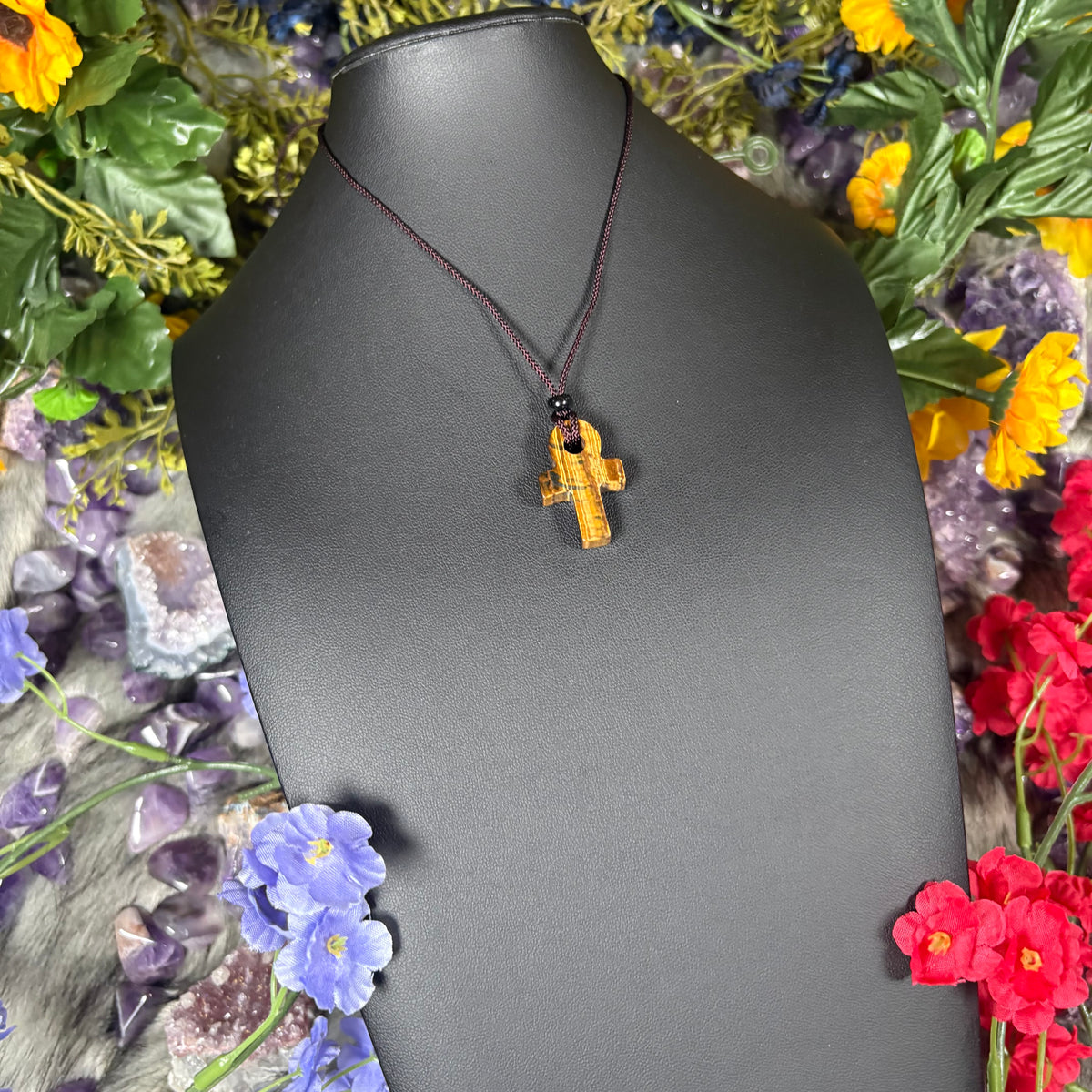 Tiger Eye Ankh Soul Journey Necklace