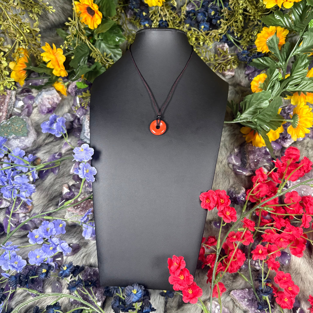 Red Jasper Eternal Circle Necklace