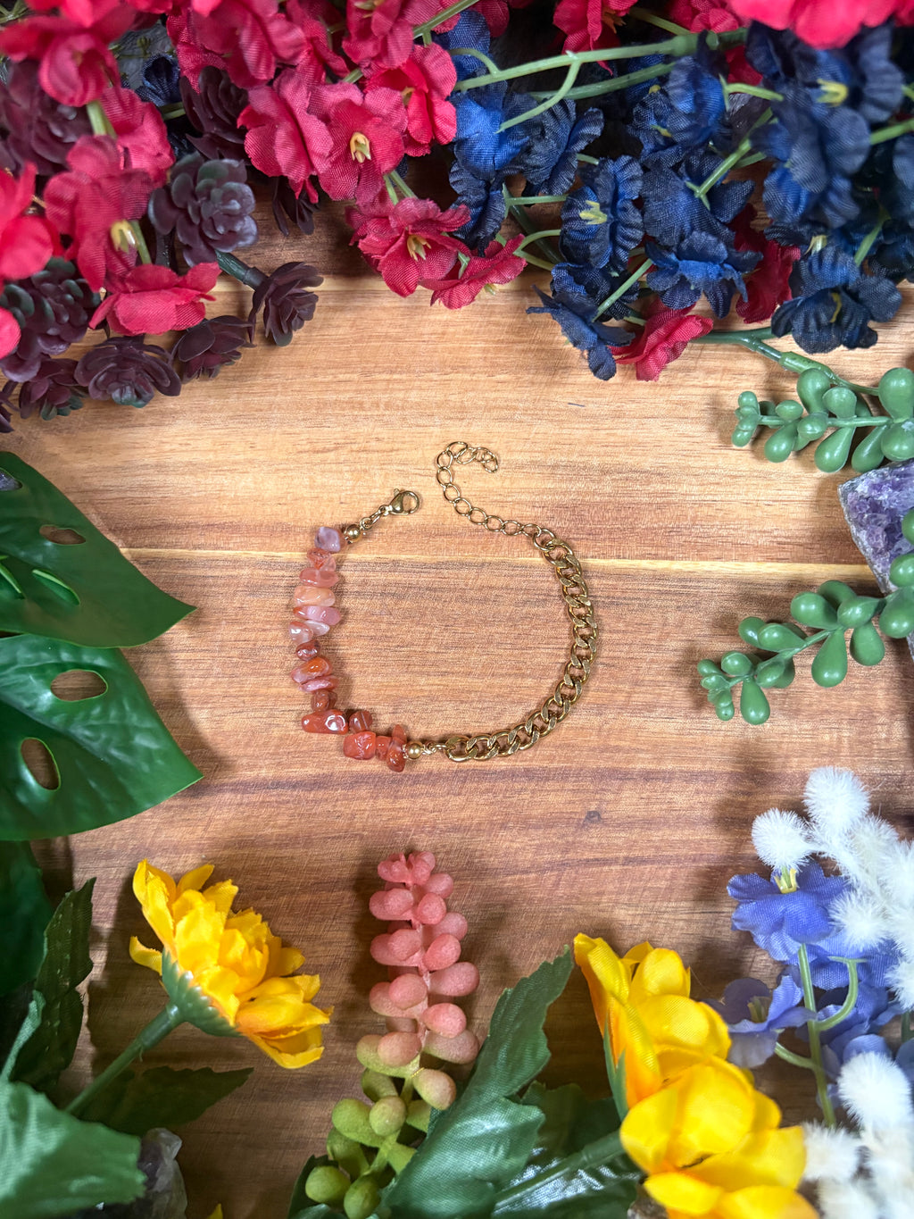 Carnelian Golden Aura Luxury Bracelet