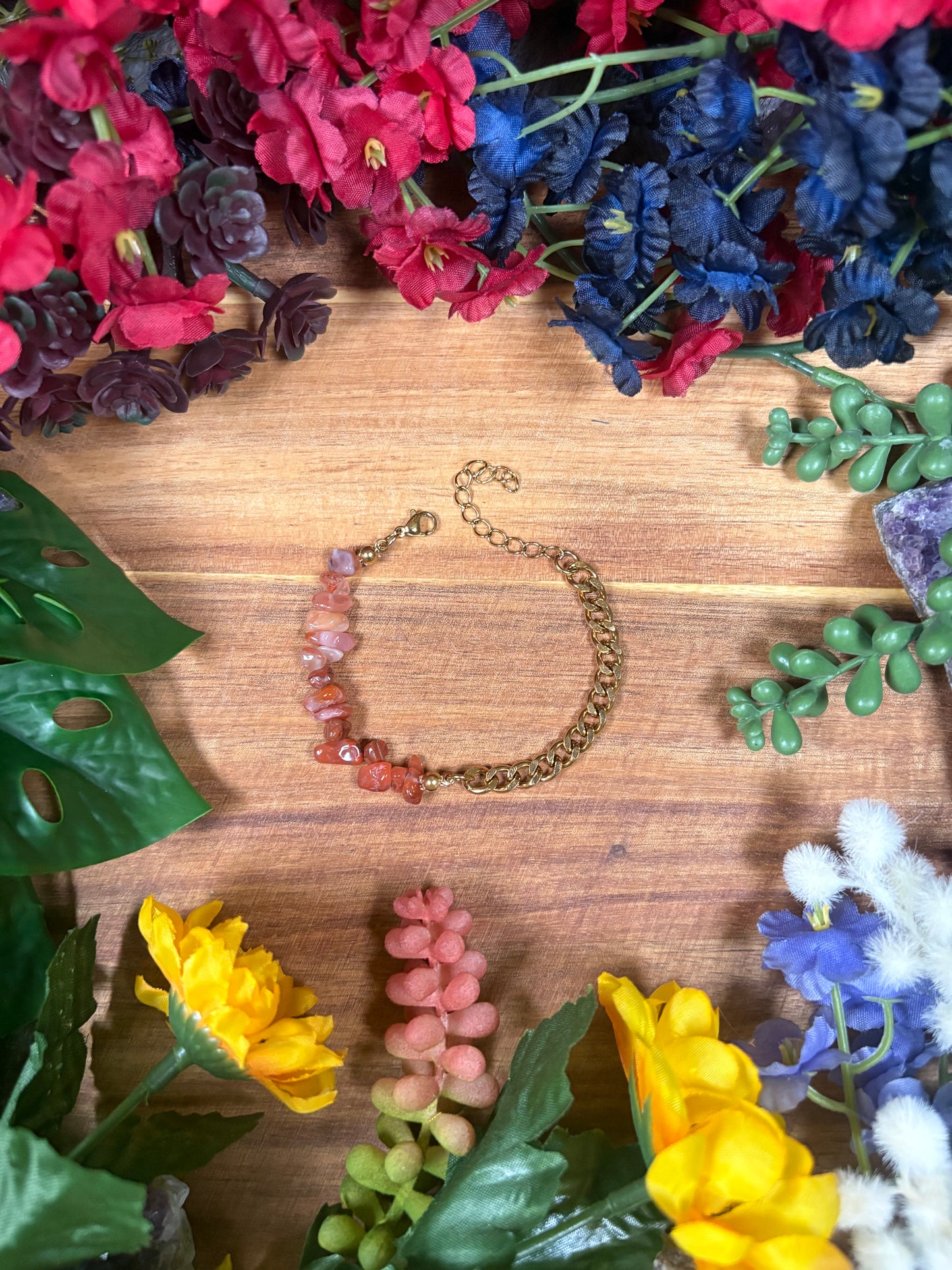 Carnelian Golden Aura Luxury Bracelet
