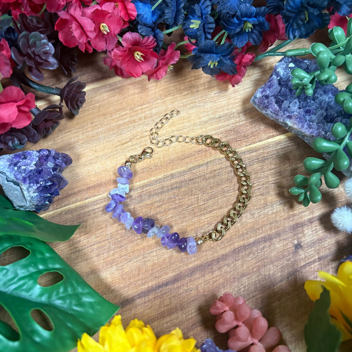 Amethyst Golden Aura Luxury Bracelet