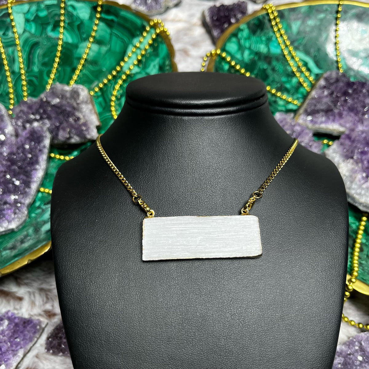 Selenite Crystal Necklace