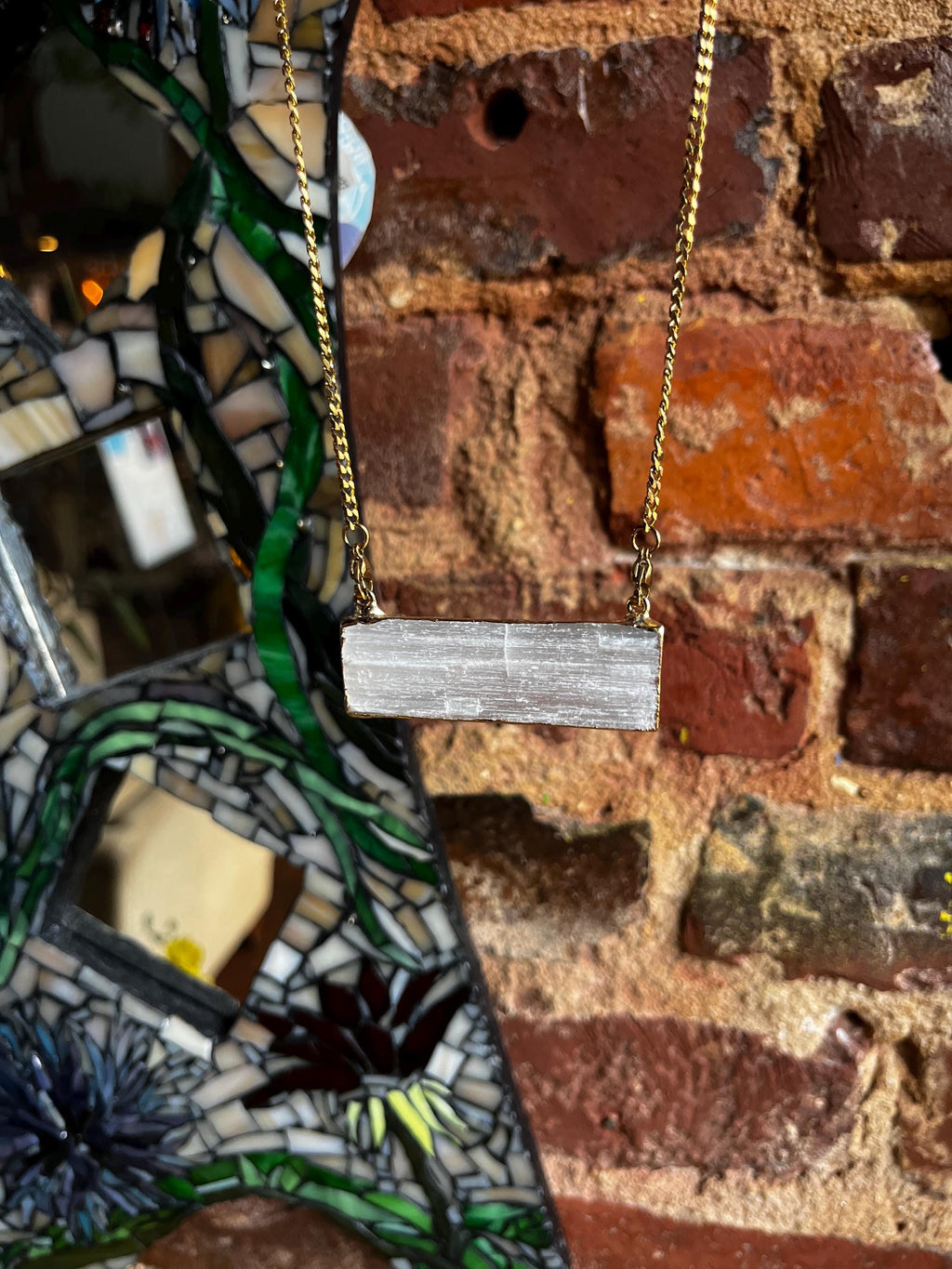 Selenite Crystal Necklace
