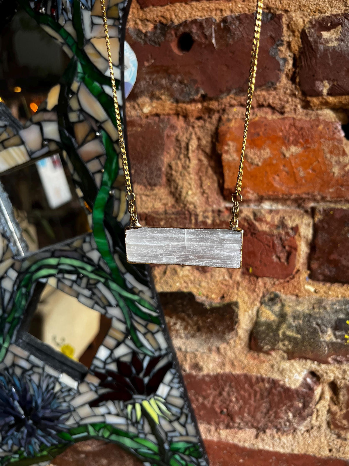 Selenite Crystal Necklace