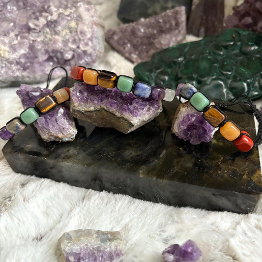 7 Chakra Crystal Bracelet - ADJUSTABLE.