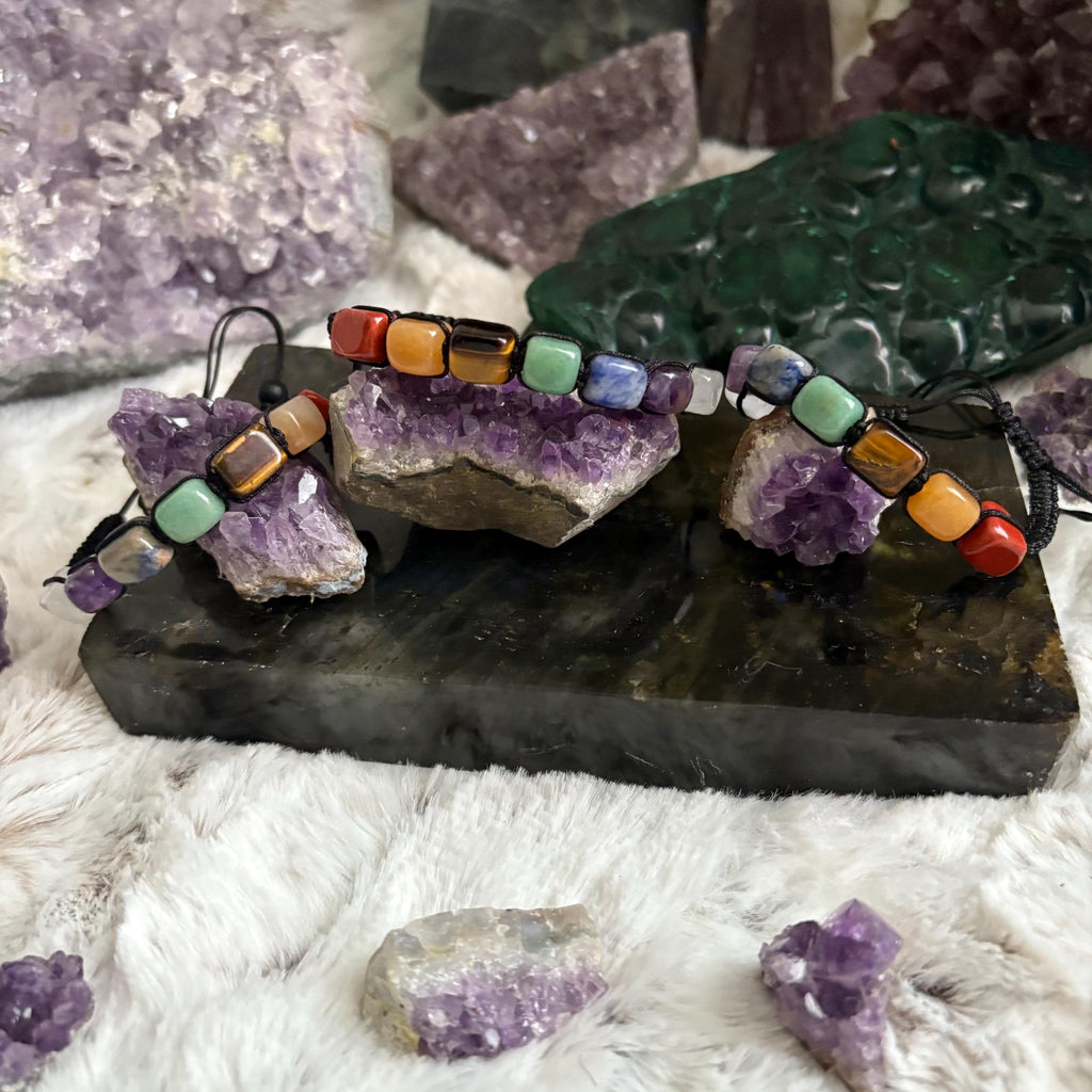 7 Chakra Crystal Bracelet - ADJUSTABLE.