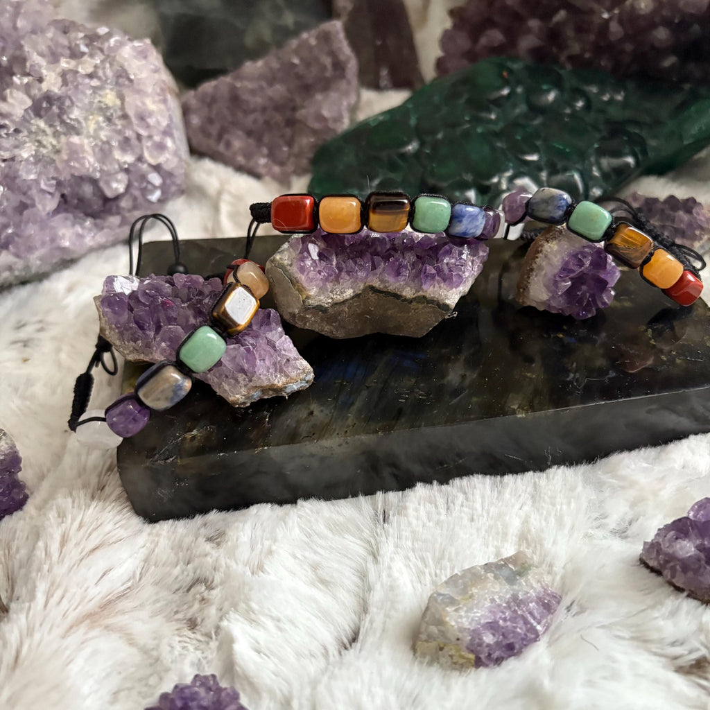 7 Chakra Crystal Bracelet - ADJUSTABLE.