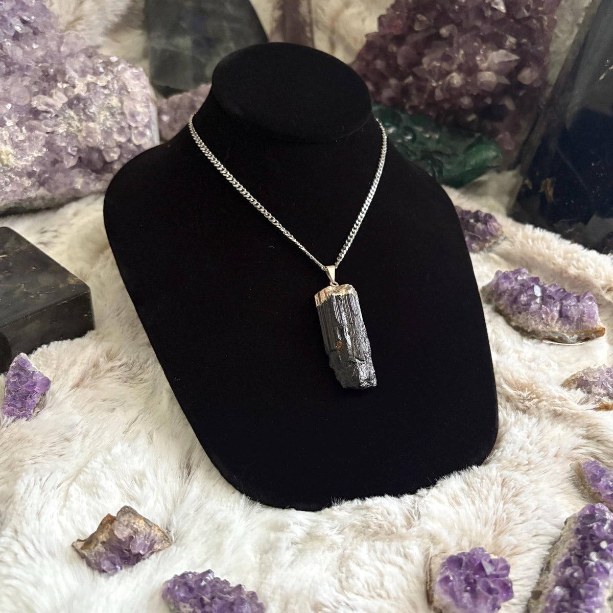 Silver Tourmaline Necklace