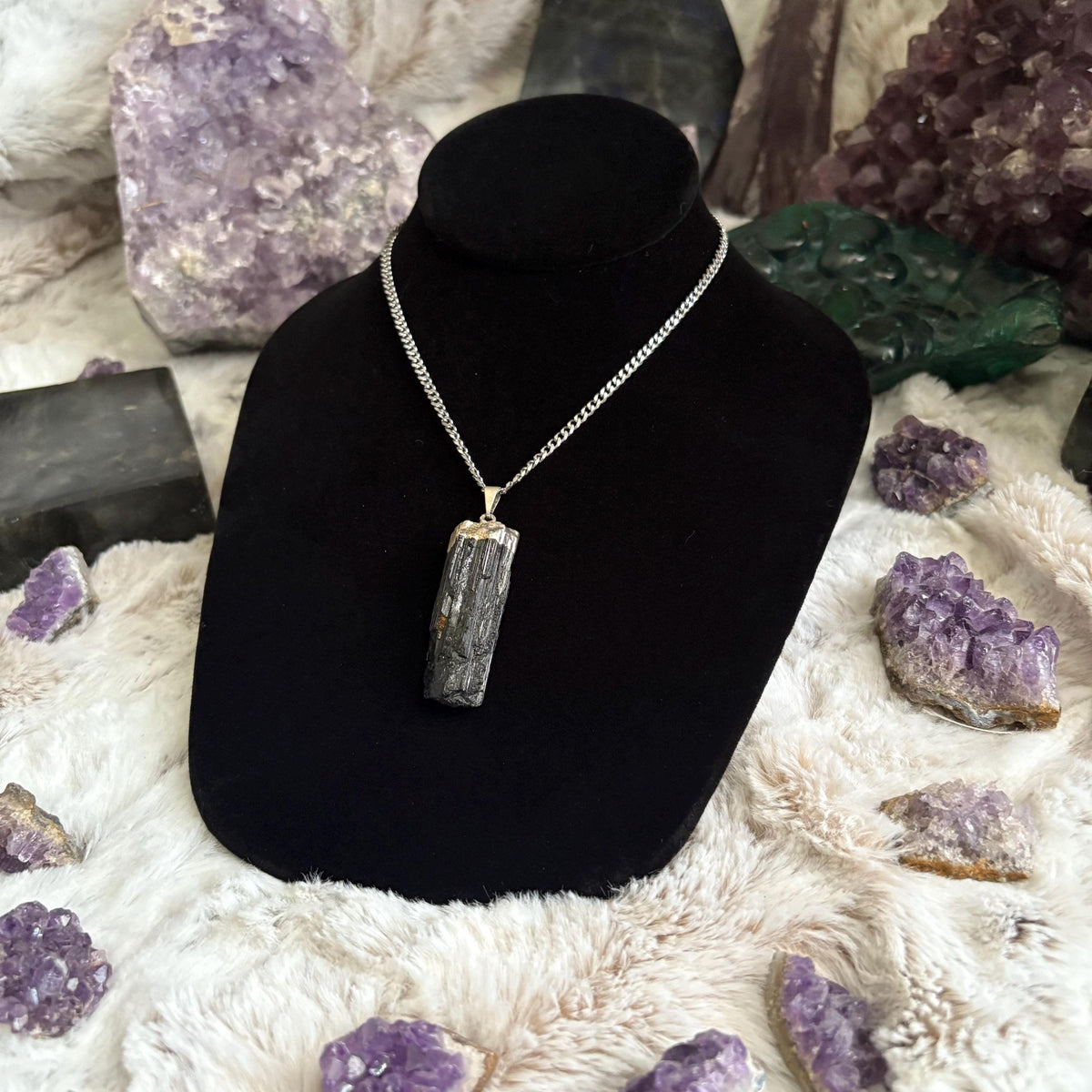 Silver Tourmaline Necklace