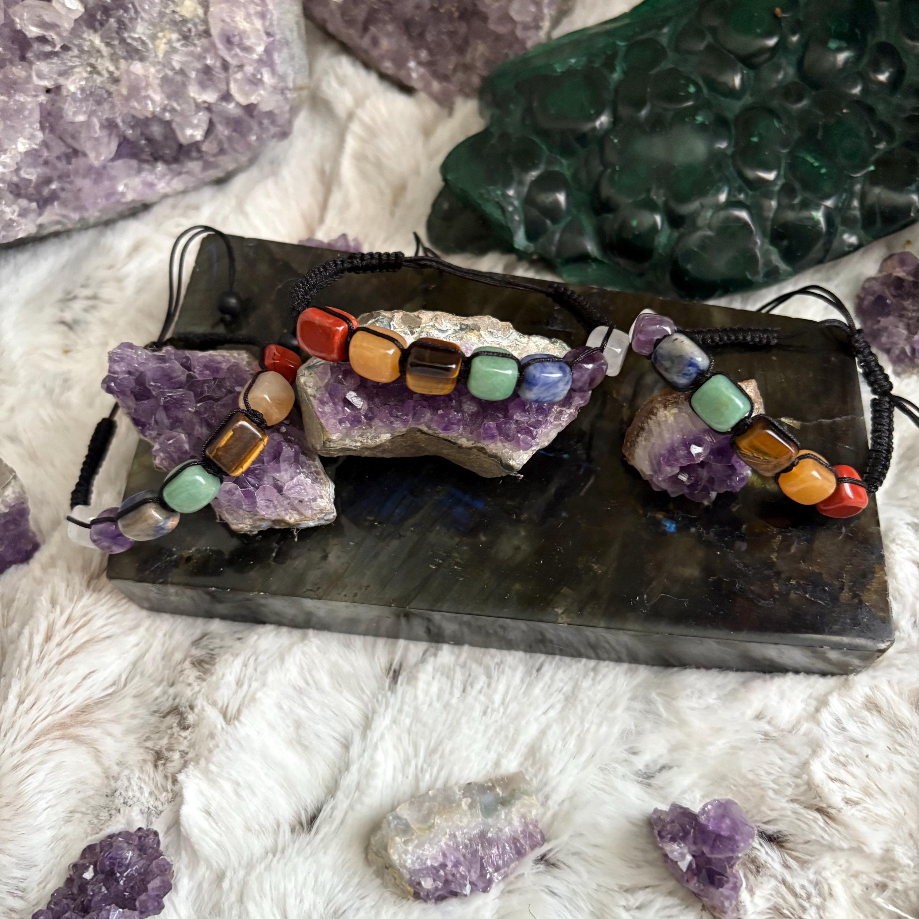 7 Chakra Crystal Bracelet - ADJUSTABLE.