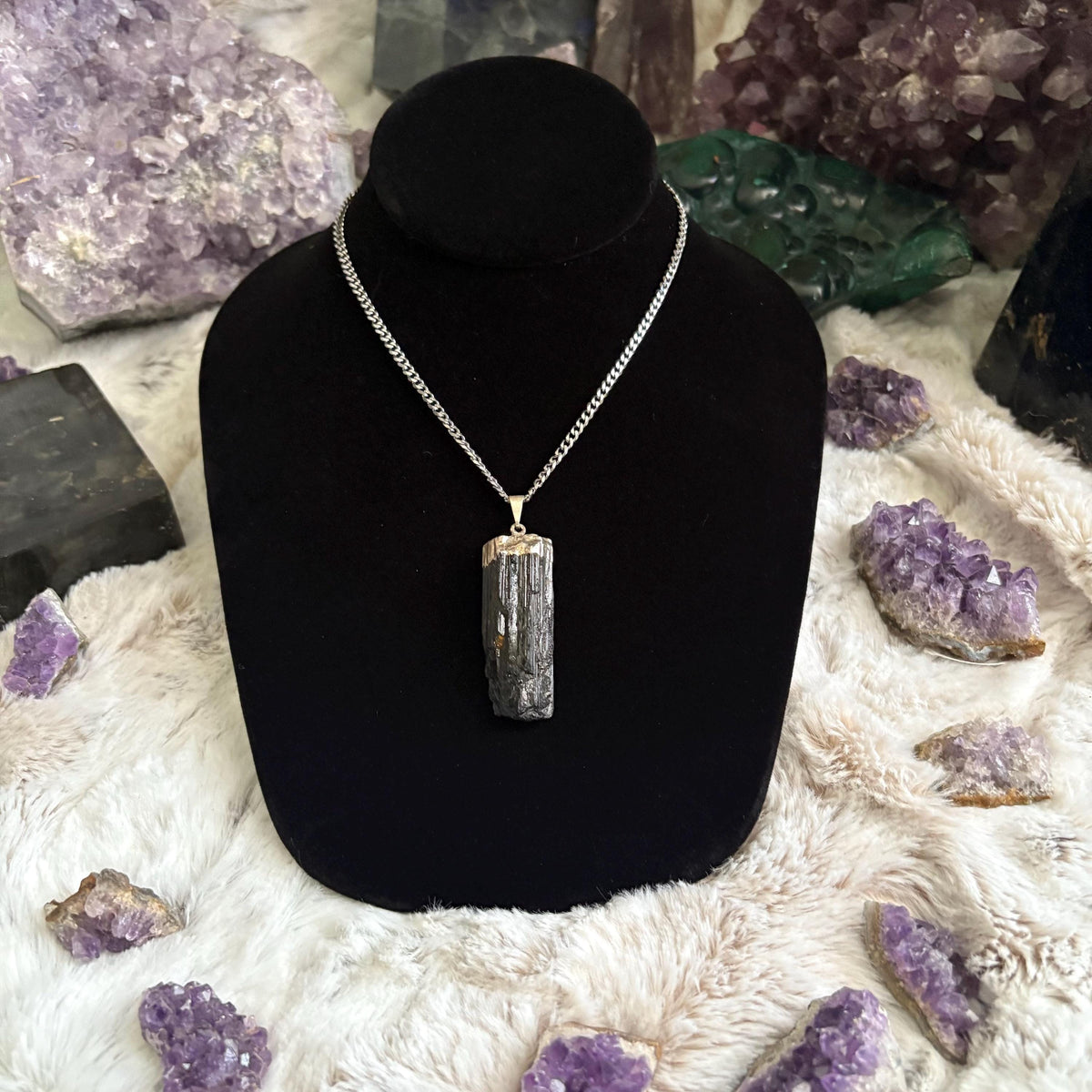 Silver Tourmaline Necklace