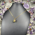 Unakite Crystal Gold Stainless Steel Chain Necklace