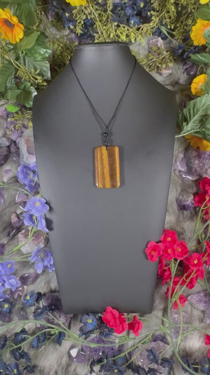 Tiger Eye Sacred Relic Necklace Adjustable Cord