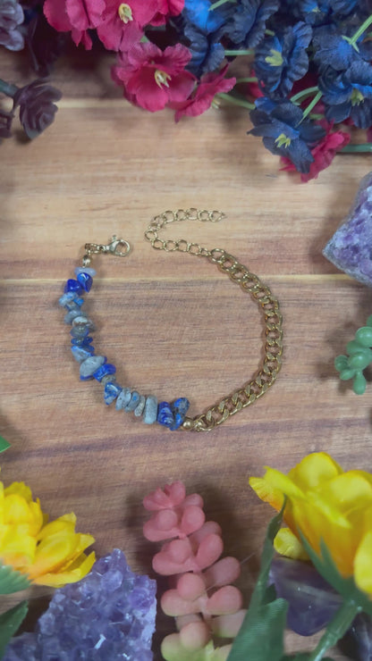 Lapis Lazuli Golden Aura Luxury Bracelet
