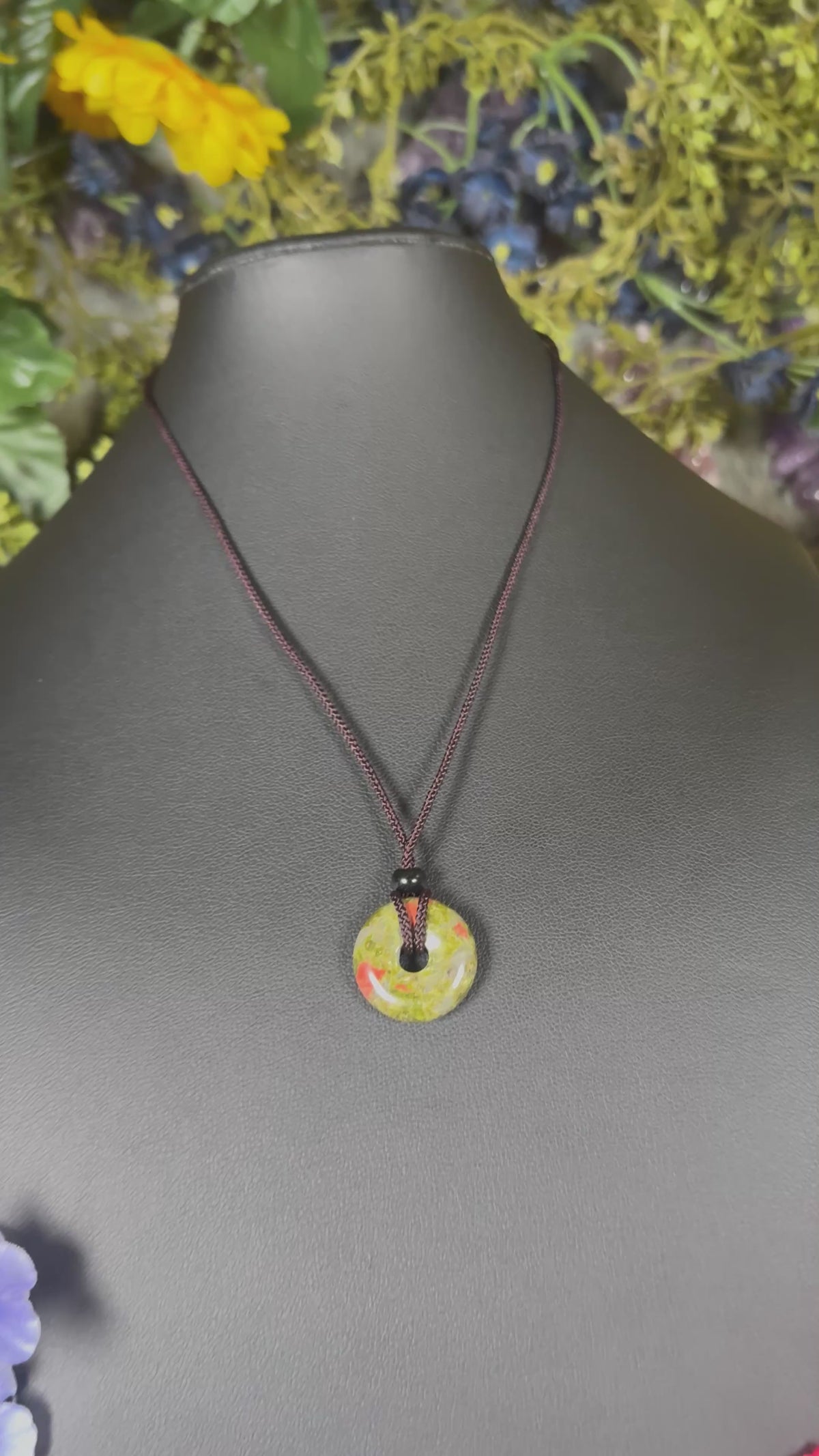 Unakite Eternal Circle Necklace