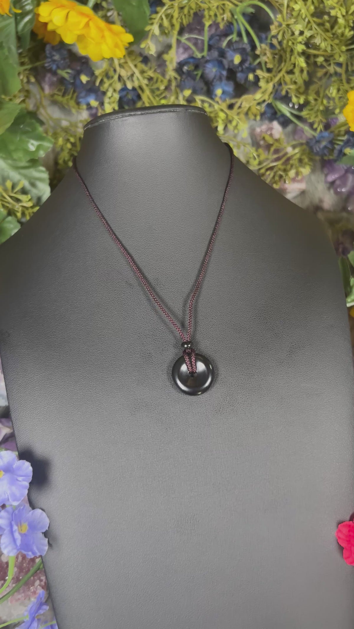 Black Obsidian Eternal Circle Necklace