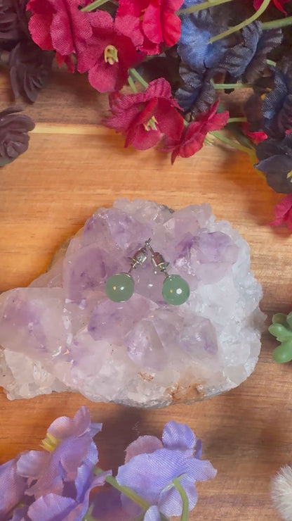 Green Aventurine Aura Stud Earrings