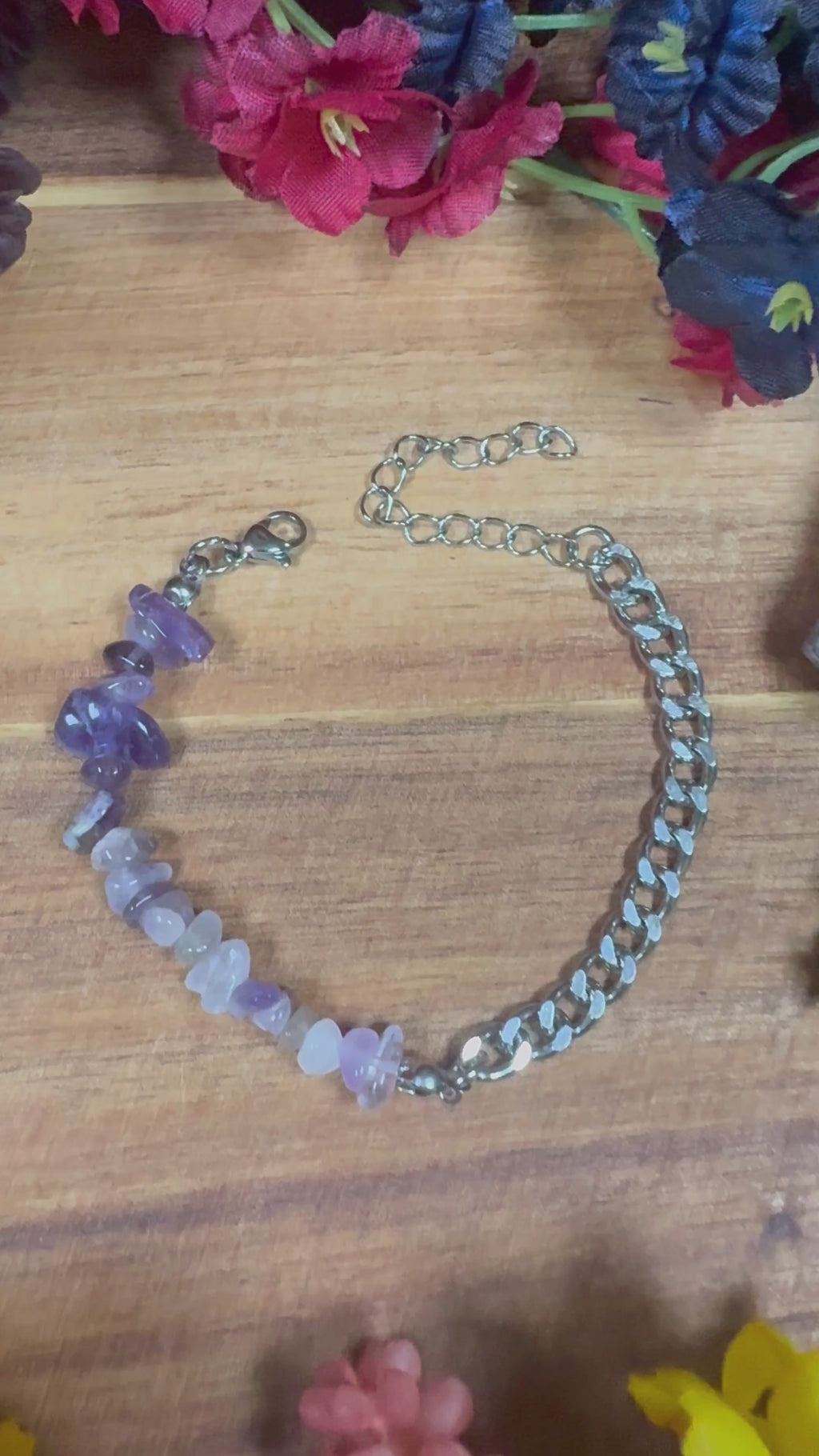 Amethyst Silver Aura Luxury Bracelet