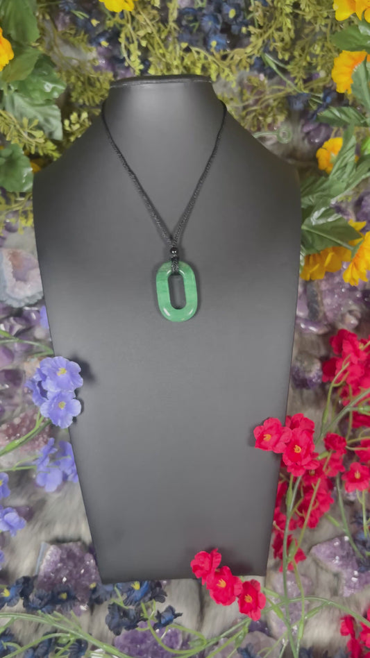 Green Aventurine Portal Of Wealth Crystal Necklace