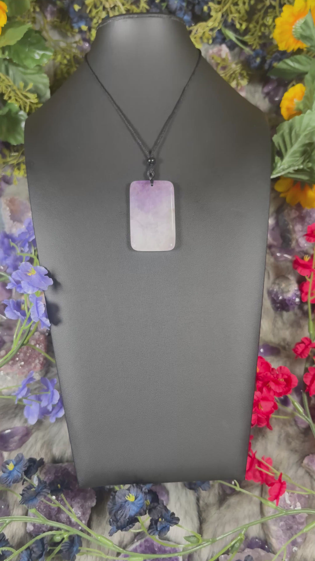 Amethyst Sacred Relic Necklace Adjustable Cord