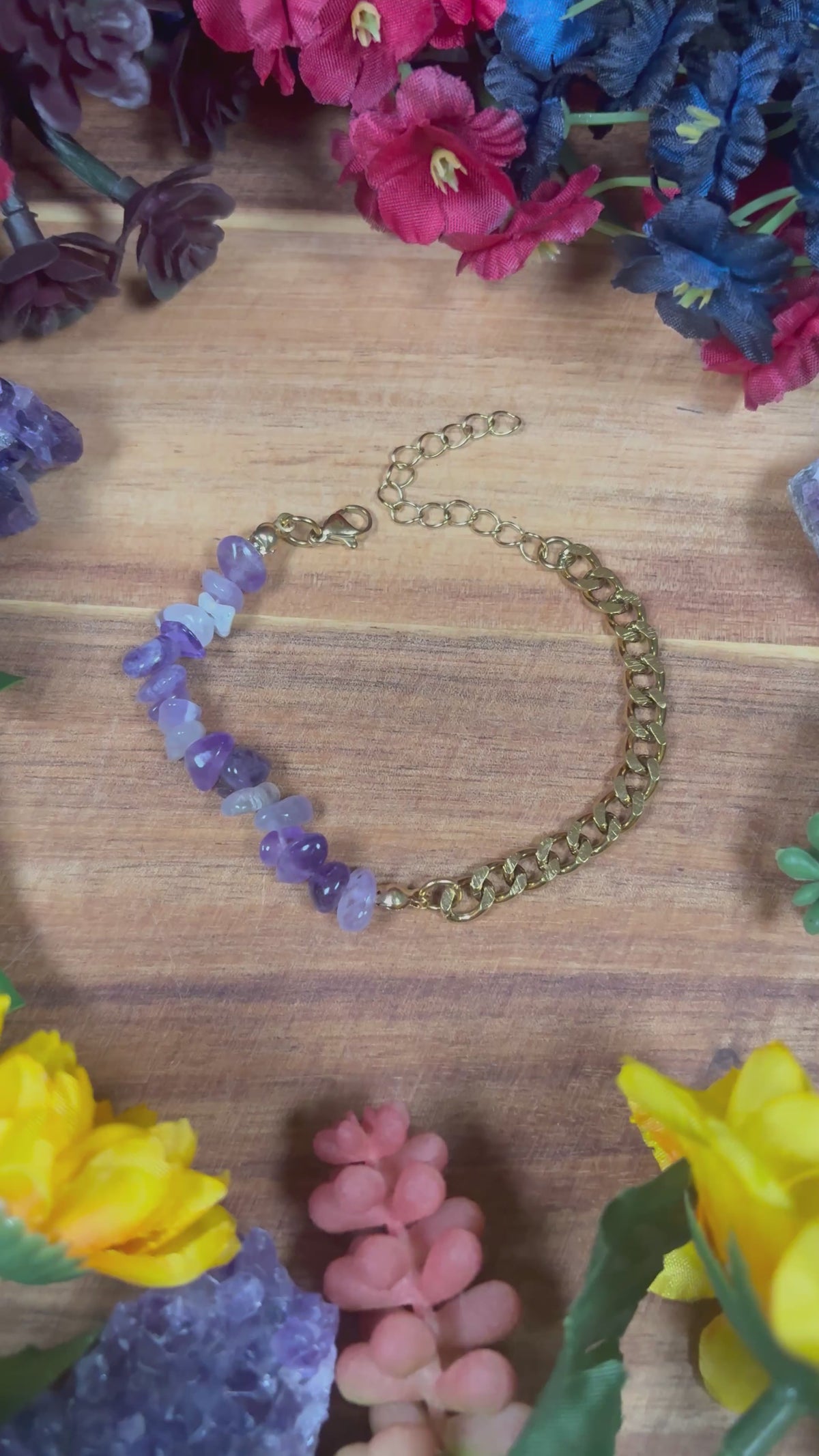 Amethyst Golden Aura Luxury Bracelet