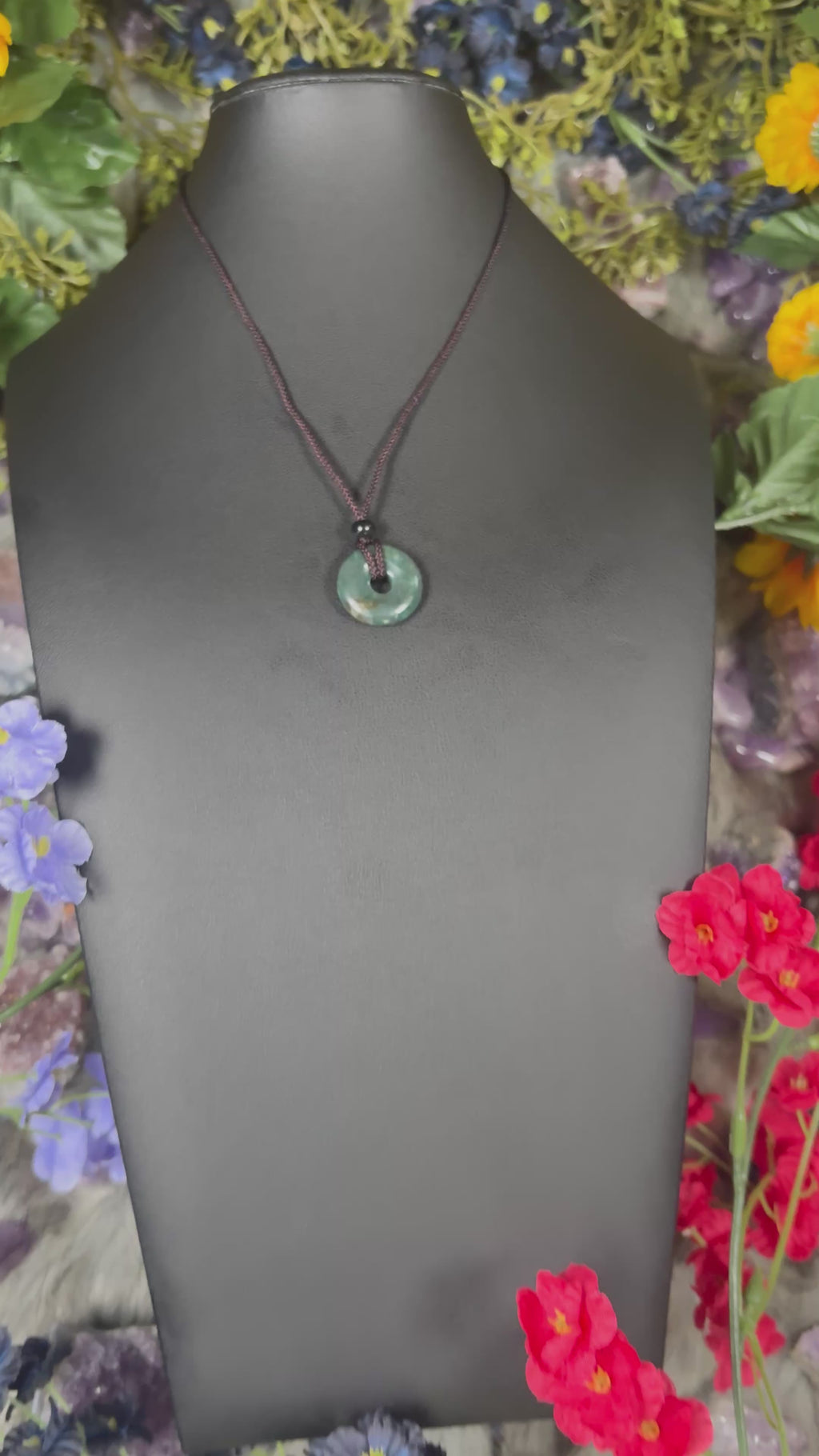 Green Moss Agate Eternal Circle Necklace