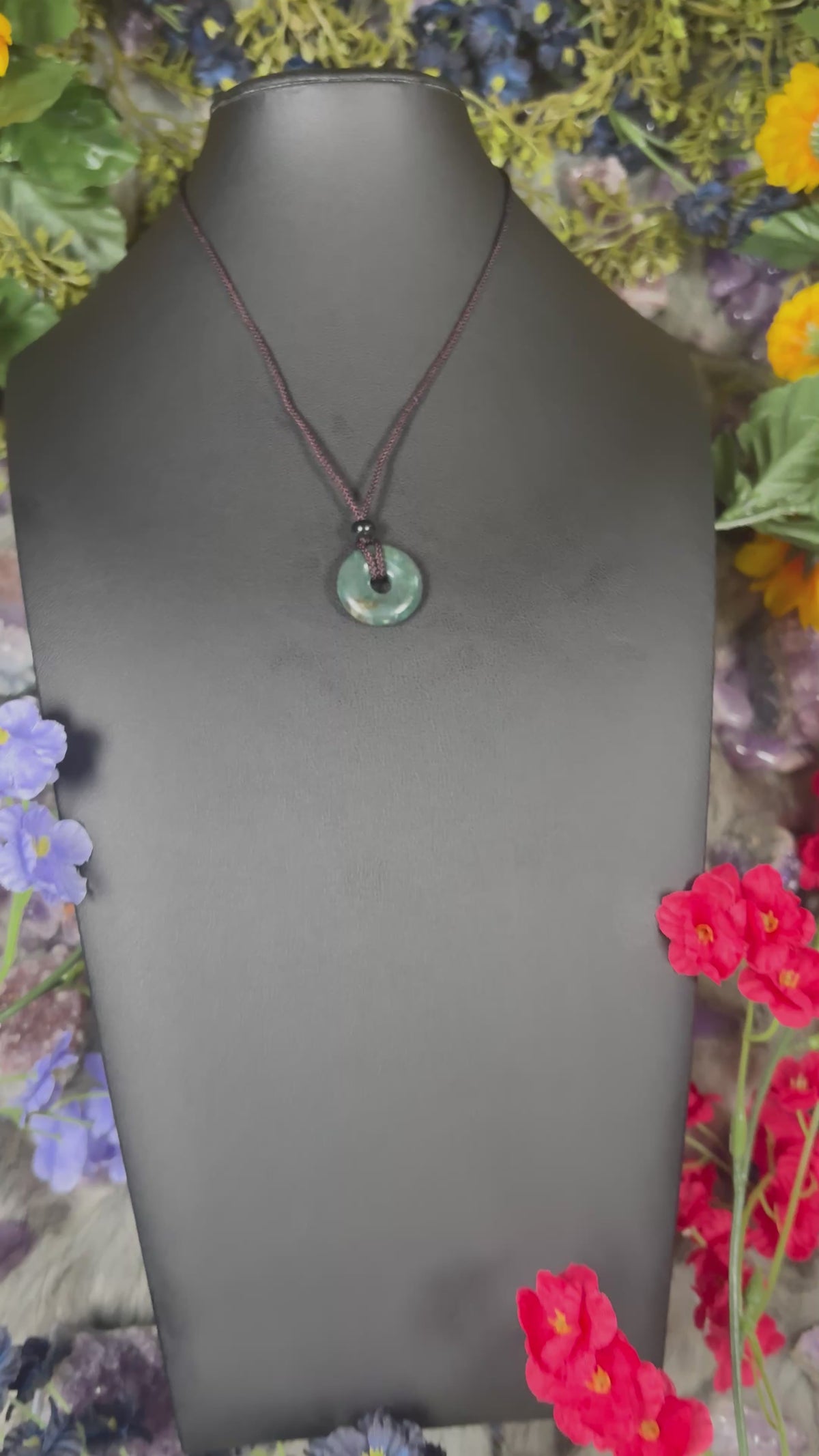 Green Moss Agate Eternal Circle Necklace