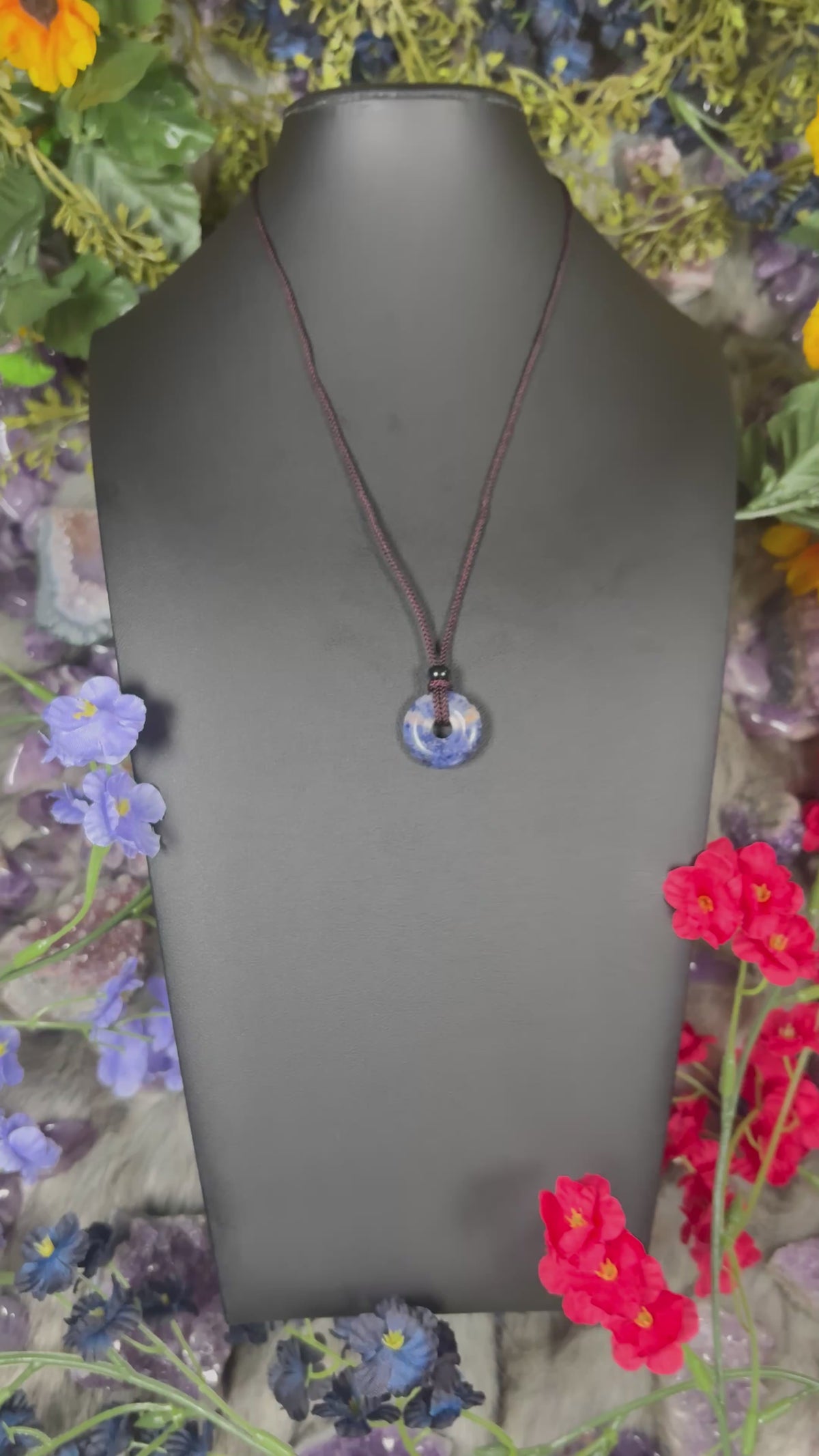Blue Sodalite Eternal Circle Necklace
