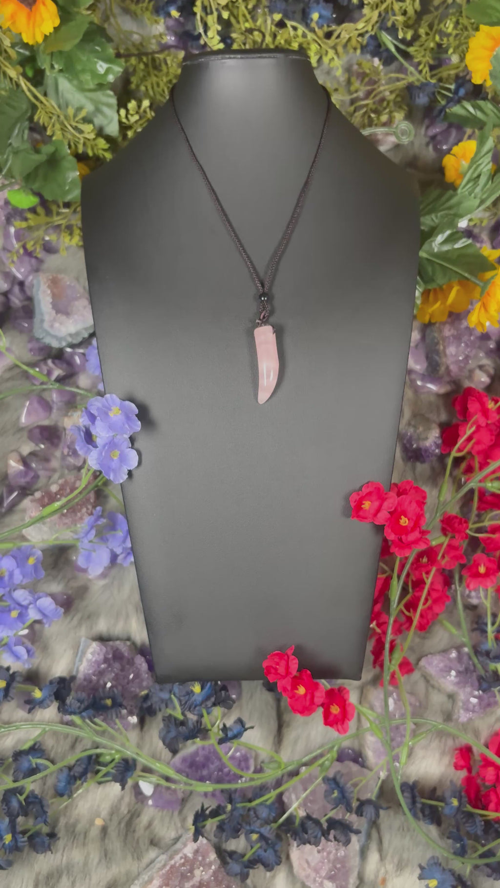 Rose Quartz Guardian Talisman Necklace
