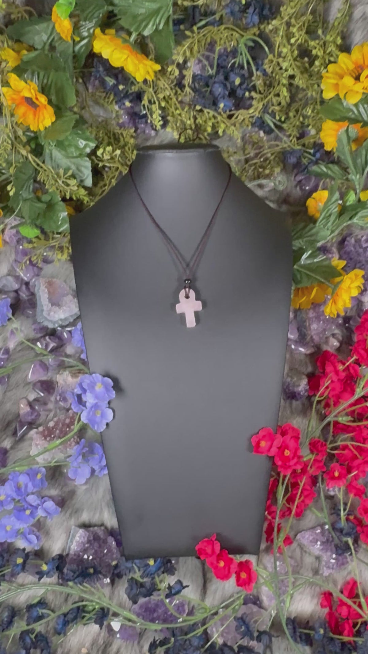 Rose Quartz Ankh Soul Journey Necklaces