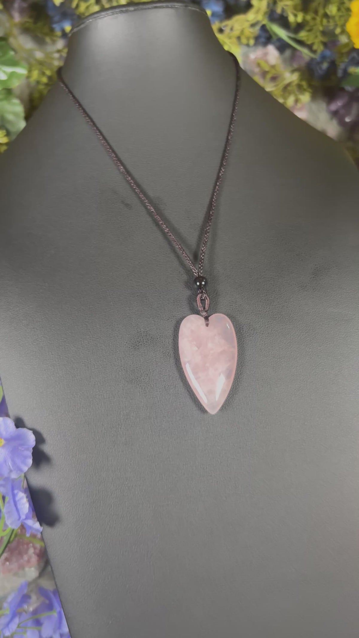 Rose Quartz Heart Talisman Necklace